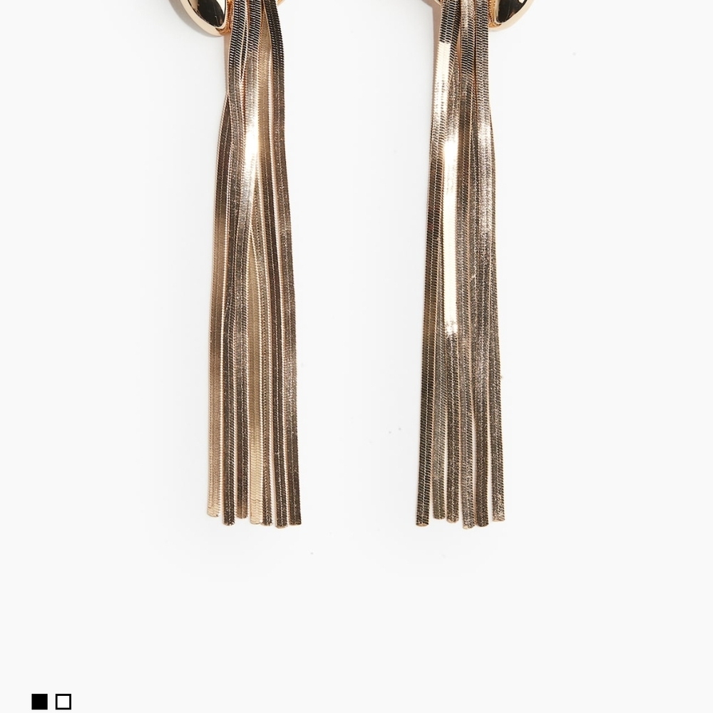 Elegant Gold Tassel Earrings